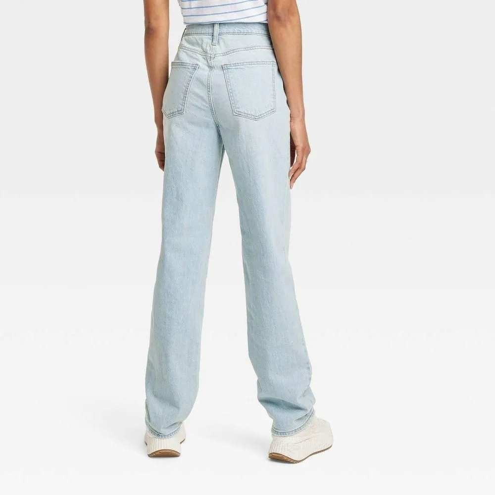 Universal Thread Women's Vintage Light Wash Straight Jeans Size 14 New With Tags - Picture 5 of 6